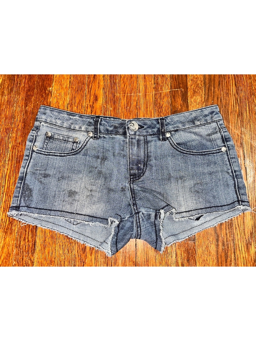 OP Ocean Pacific Women’s 7 Jean Micro Shorts Vintage Y2K